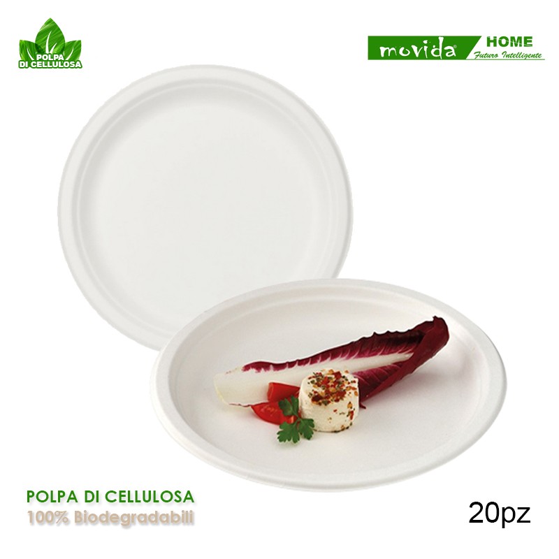 20 Piatti piano da secondo contorni e antipasti cm 23