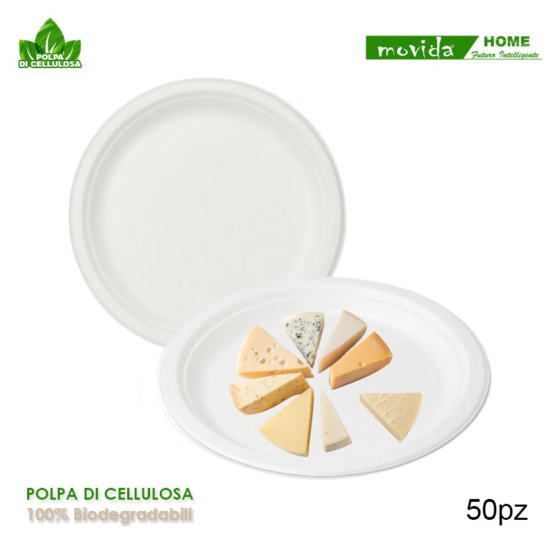 50 Piatti piano da secondo contorni e antipasti cm 21