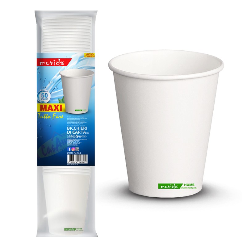 50 bicchieri super capienti da 360 ml per bevande maxi