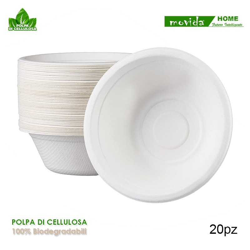 20 piatti a ciotola 360  ml da