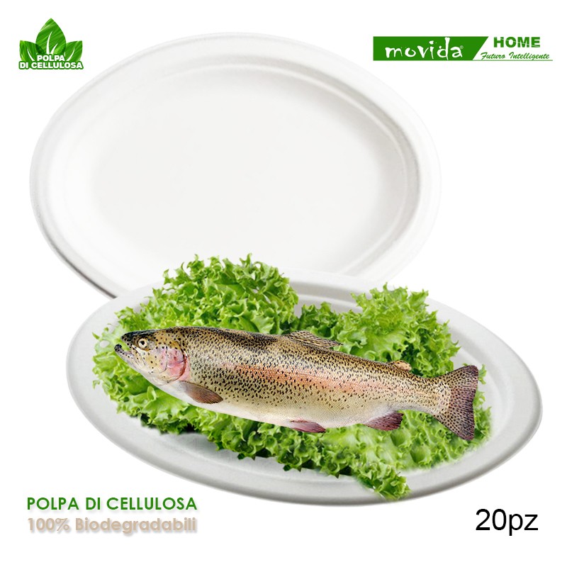 20 Piatti ovale da portata per servizio primo e secondo cm 32