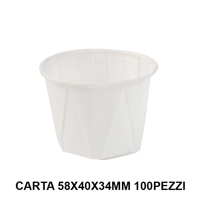 Ciotolina in carta 100 pezzi misure58x40x34mm per salse spezie etc